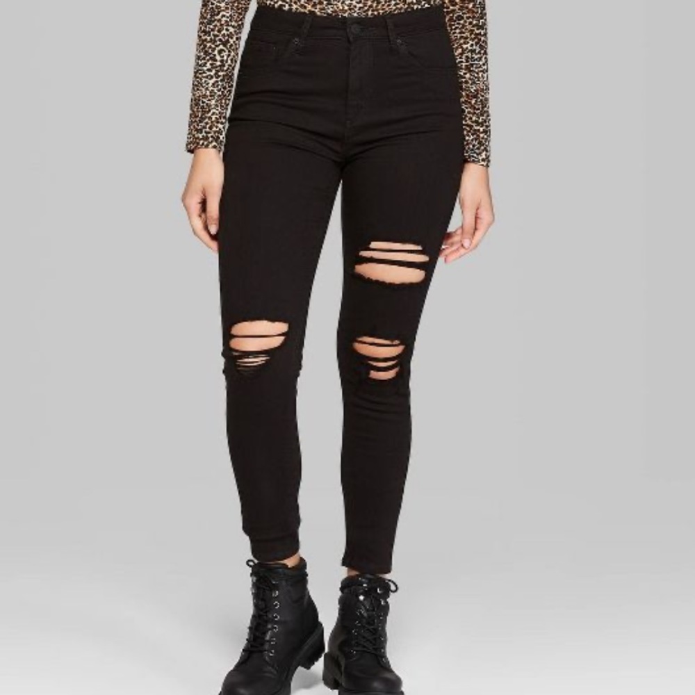 NWT wild fable black ripped jeans
